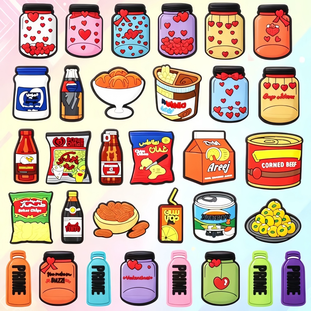 Women'S Accessories Crocs - 32PCS Charms de Comida para Crocs,