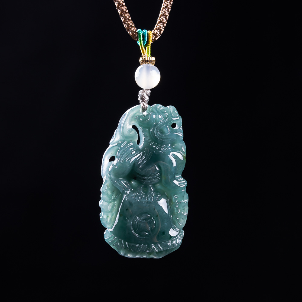 Women'S Vintage Accessories - Pingente Pixiu de Jadeíta Birmanesa, Talismãs