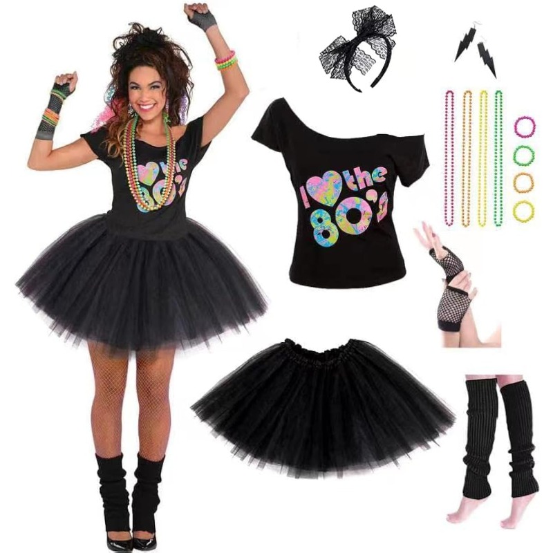 Women'S Accessories In The 80S - Fantasia Feminina Anos 80 com Conjunto