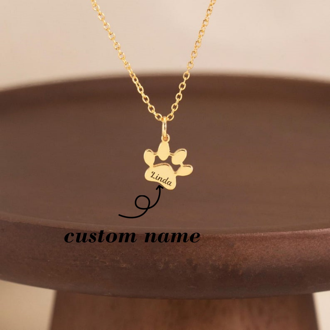 Women Accessories Gift Box - Colar Personalizado com Nome e Patinha,