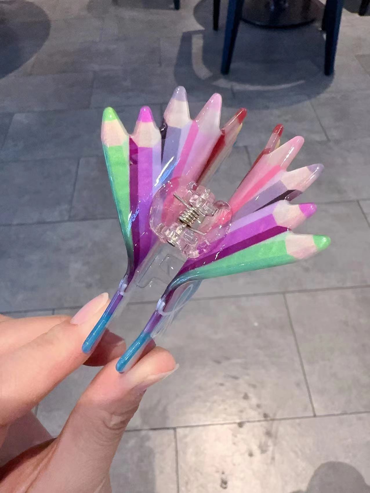 1 pincel colorido agarrar clip - Women Accessories Bouquet avaliação e preço