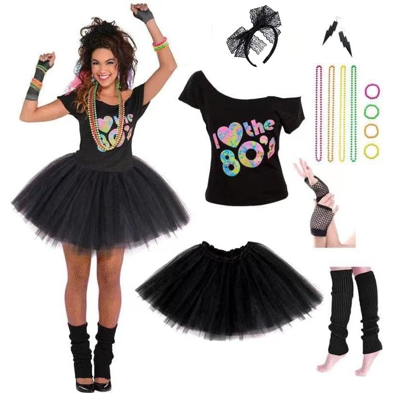 Fantasia Feminina Anos 80 com  - Women'S Accessories In The 80S avaliação e preço