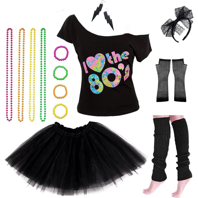 Fantasia Feminina Anos 80 com  - Women'S Accessories In The 80S avaliação e preço