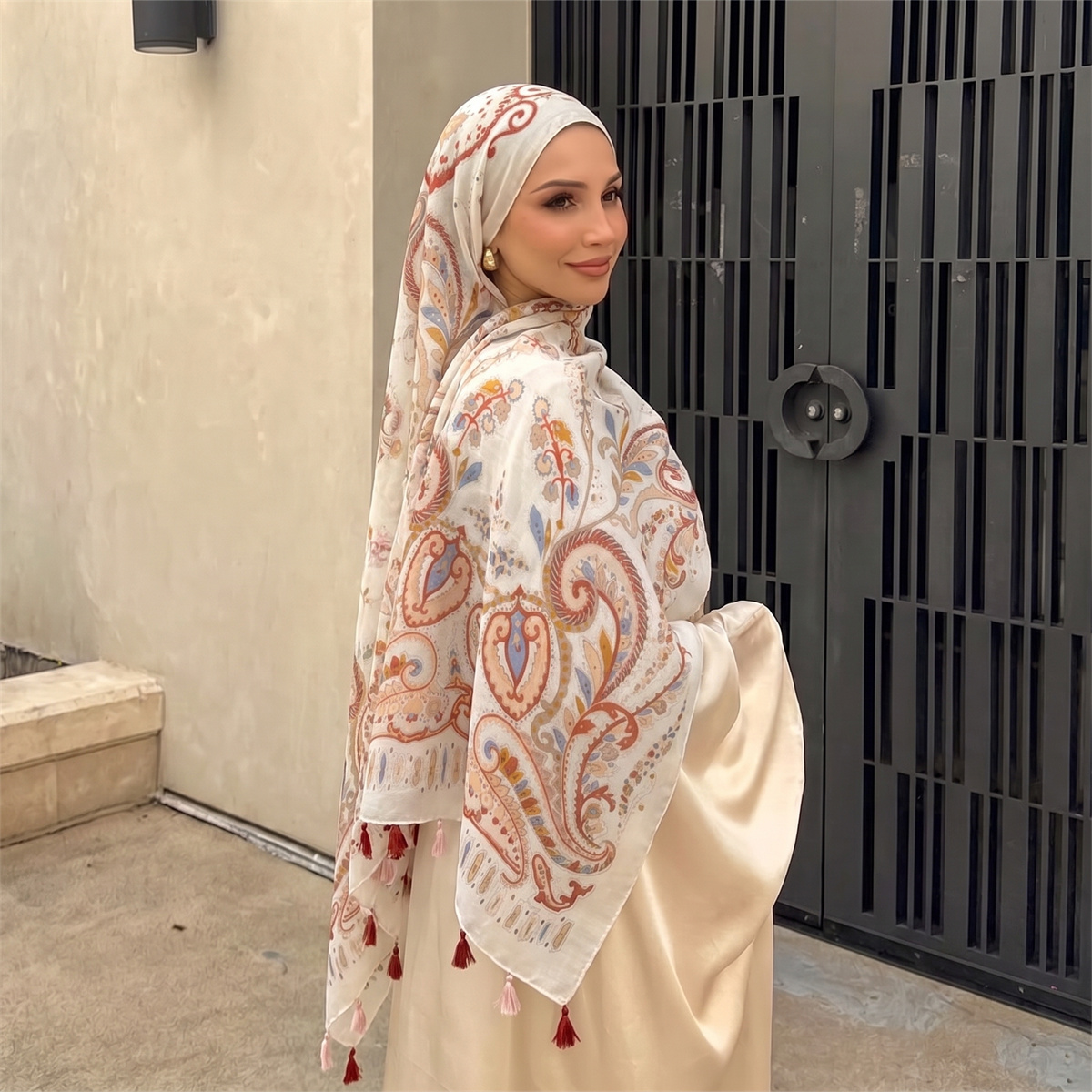 Lenço Hijab Vintage com Estamp - Women'S Vintage Accessories avaliação e preço