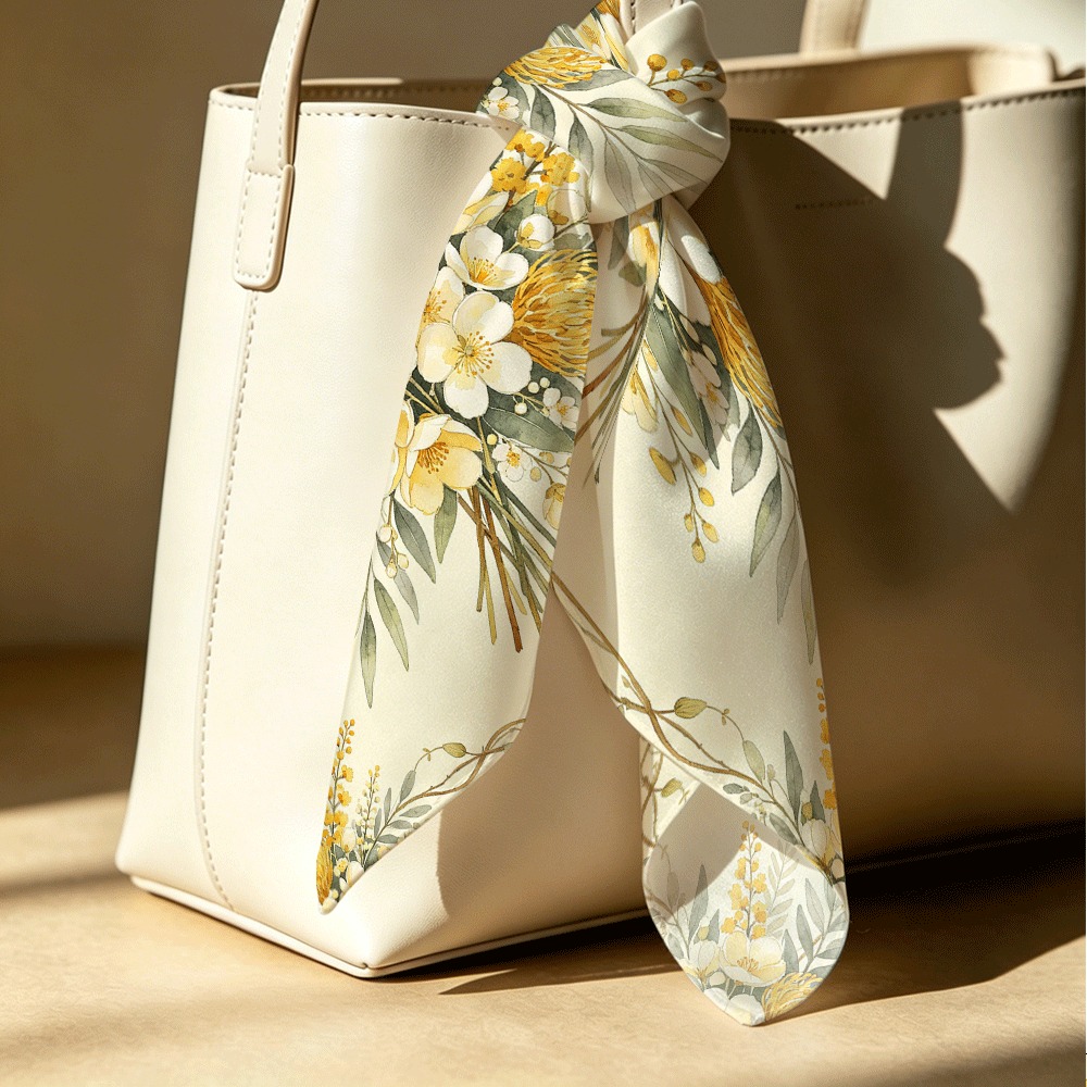 Lenço quadrado feminino com es - Women Accessories Bouquet avaliação e preço