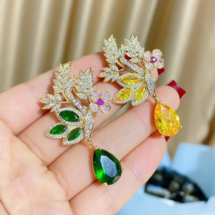 Broche Criativo de Folhas Verd - Women Accessories Bouquet avaliação e preço