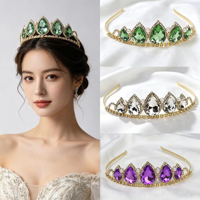 Coroa de Cristal Verde com Got - Women'S Vintage Accessories avaliação e preço