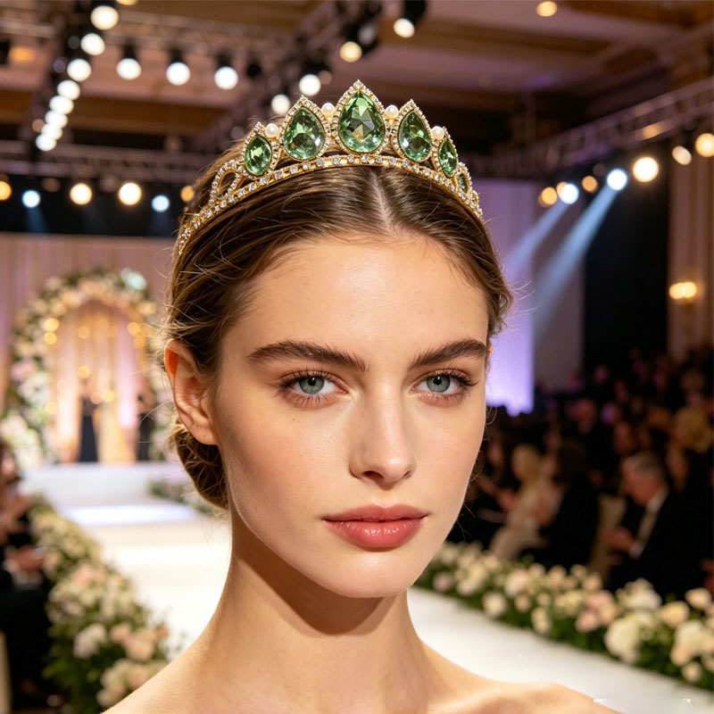 Coroa de Cristal Verde com Got - Women'S Vintage Accessories avaliação e preço